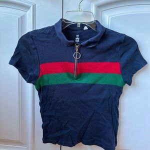 PacSun XS (fits XS-S) hoop zip polo